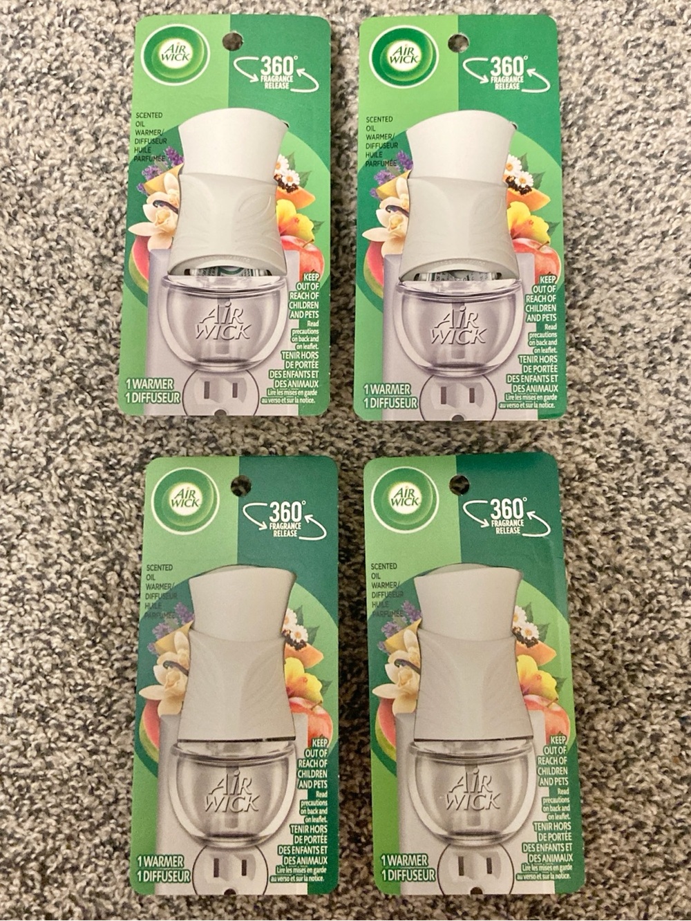 Lot of 4 Air Wick Plug In Scented Oil Warmer Diffuser Air Freshener Bundle NEW